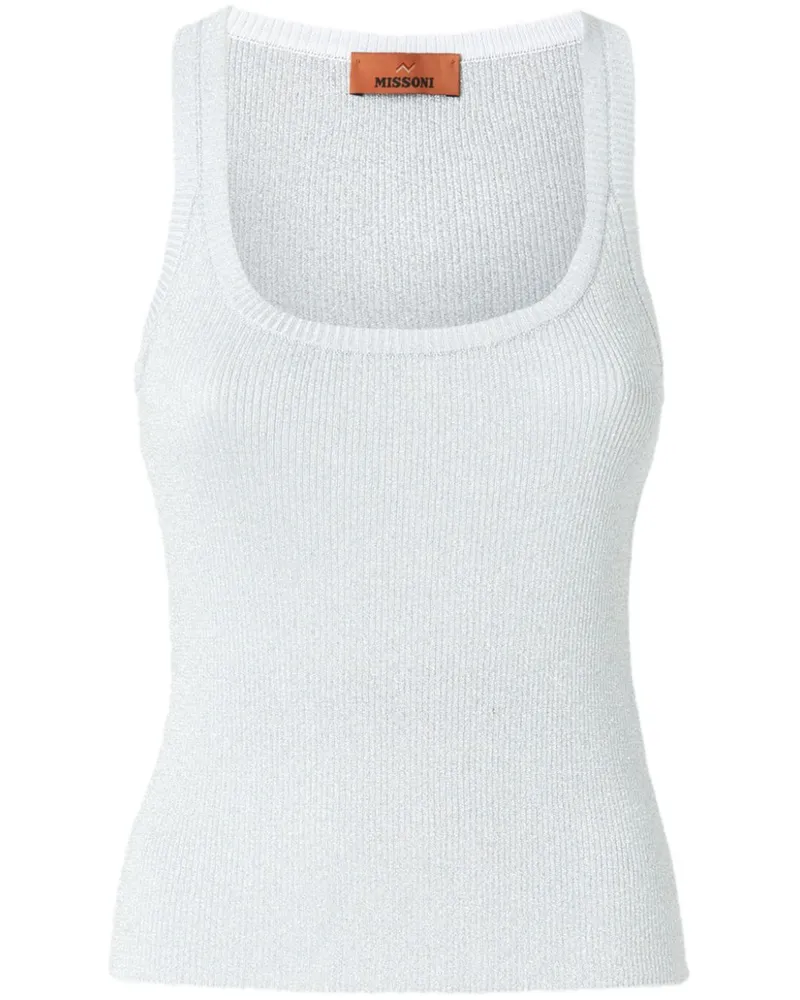 Missoni Gestricktes Lurex-Top - Grau Grau