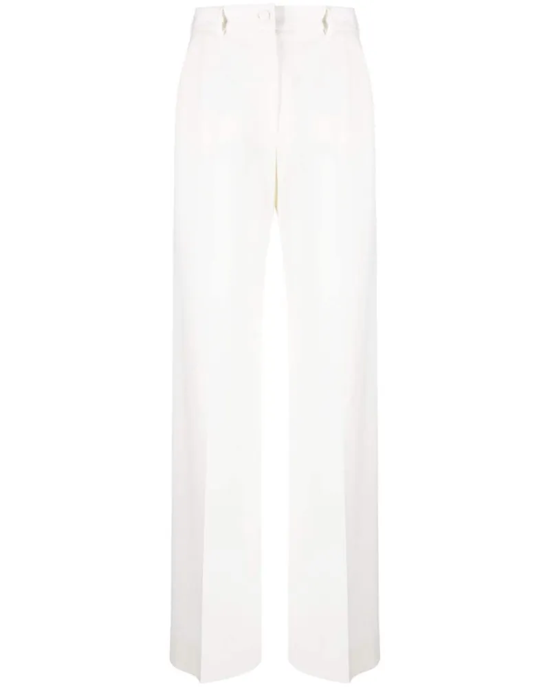 Dolce & Gabbana High-Waist-Hose mit geradem Bein - Weiß Weiß