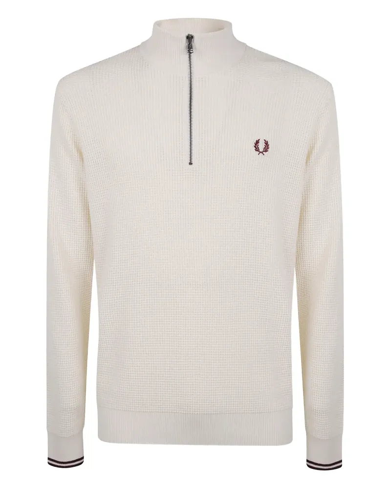 Fred Perry half-zip waffle sweater - Nude Nude