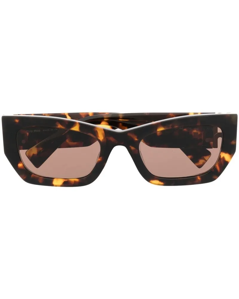 Miu Miu Sonnenbrille mit Cat-Eye-Gestell - Braun Braun