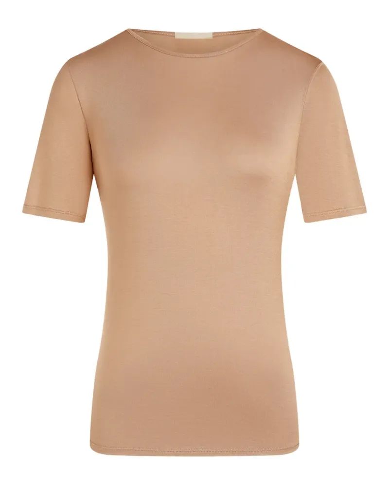 12 STOREEZ Cassiopeia silk T-shirt - Nude Nude