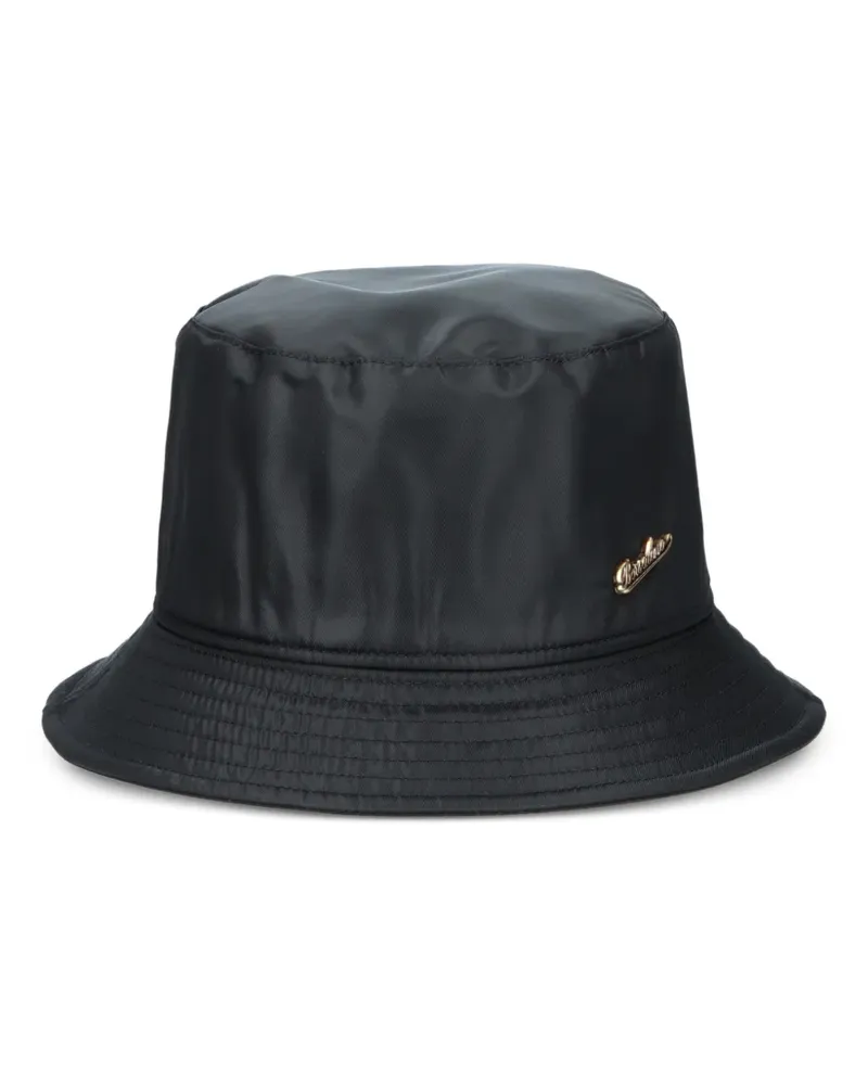Borsalino Fischerhut mit Logo-Schild - Schwarz Schwarz