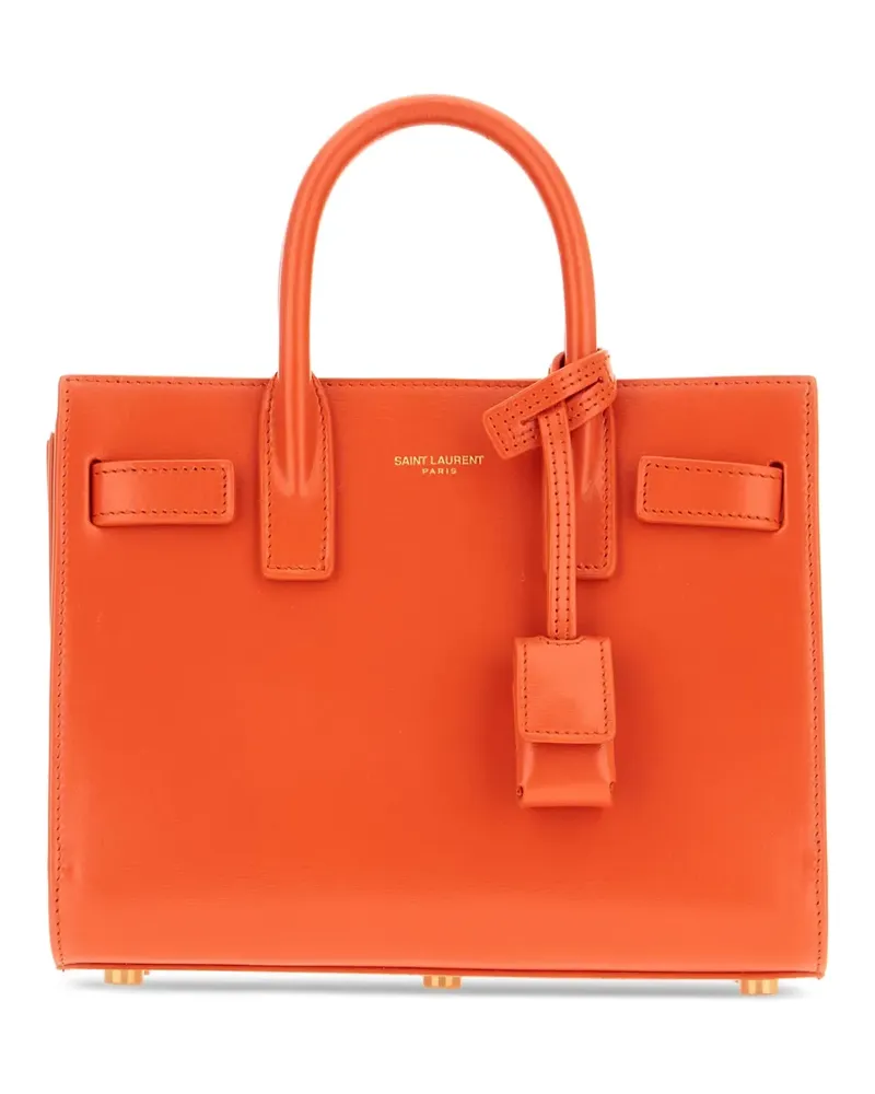 Saint Laurent Tote Bag aus Leder - Orange Orange