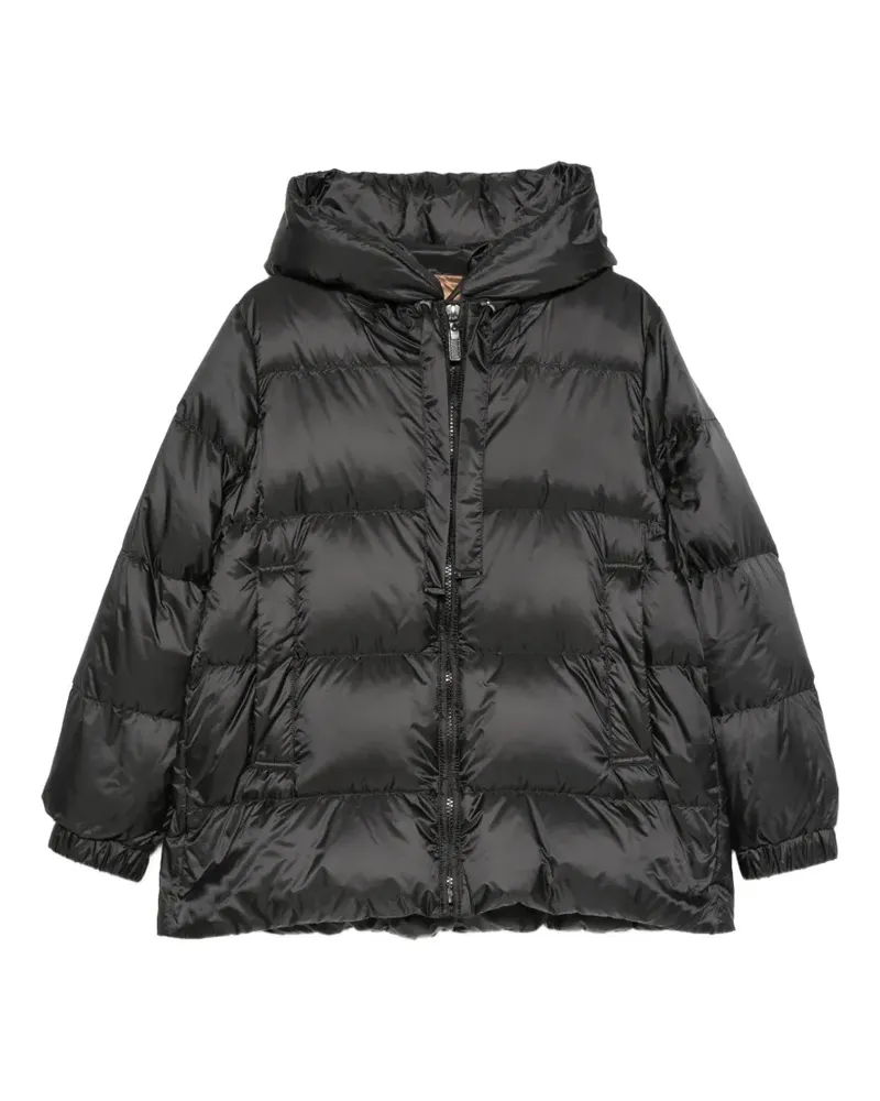 Max Mara Gesteppter Seia Kapuzenmantel - Schwarz Schwarz
