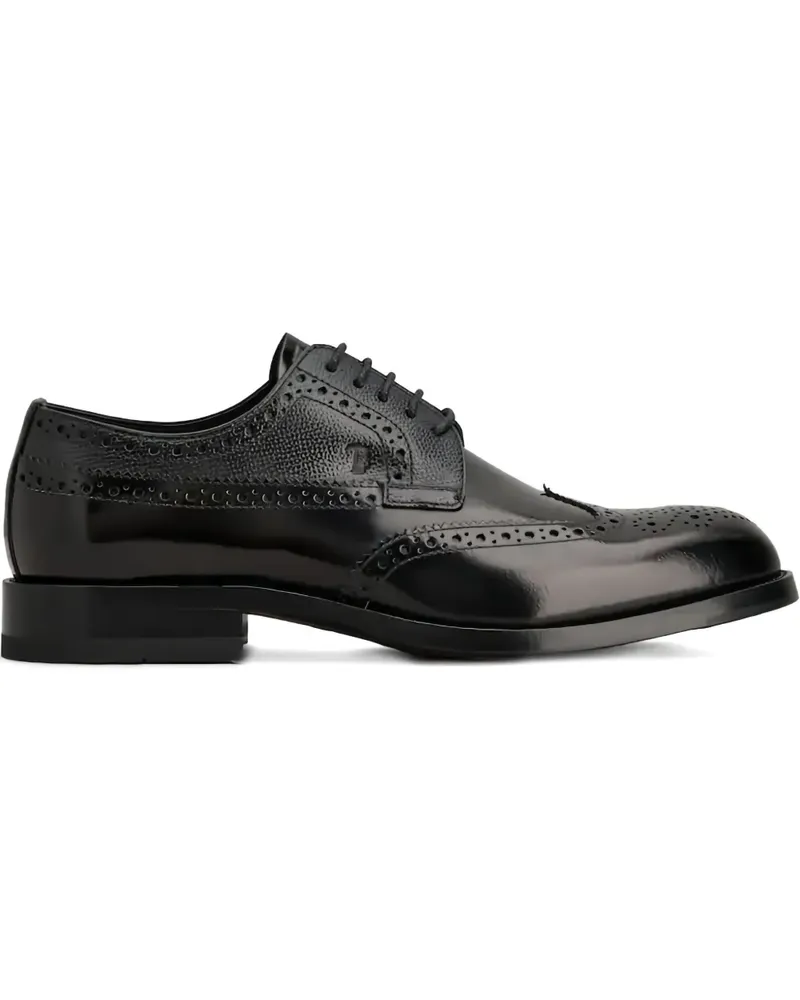 TOD'S Schnürschuhe mit Budapester-Detail - Schwarz Schwarz