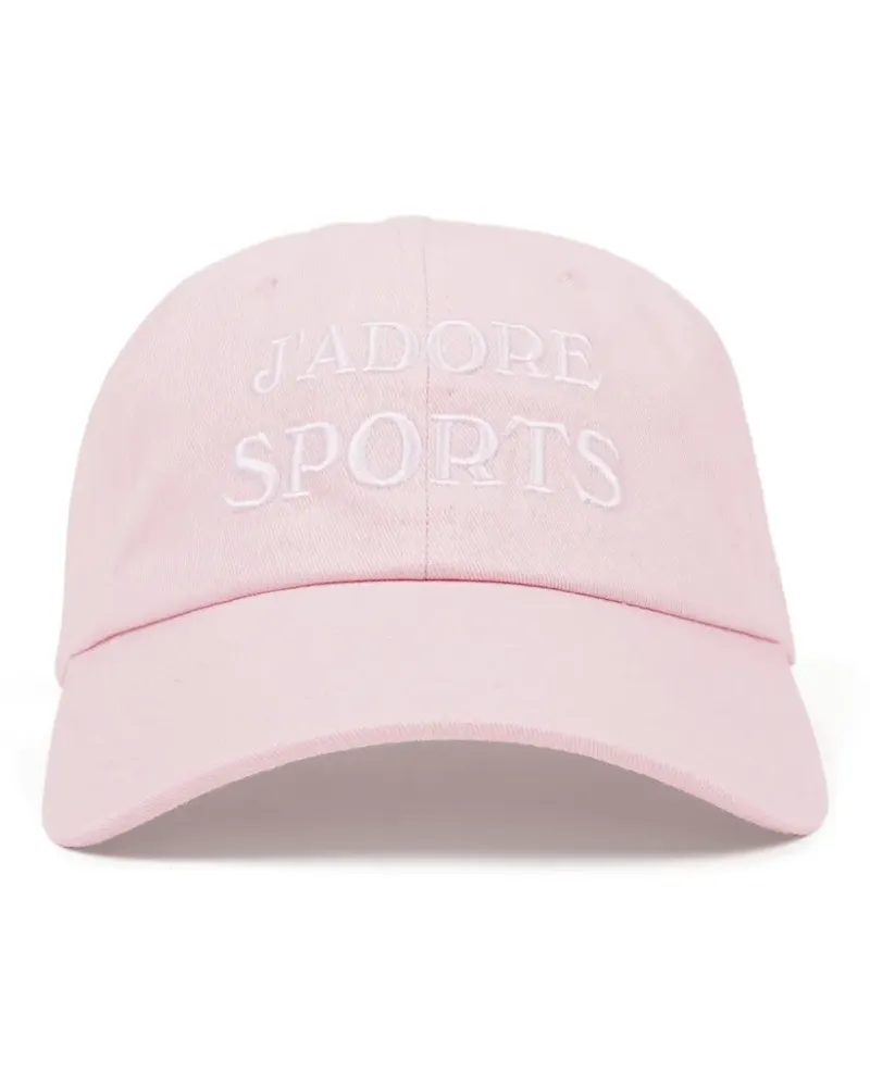 SPORTY & RICH Jadore Baseballkappe aus Baumwolle mit Stickerei - Rosa Rosa