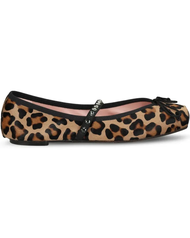 Pretty Ballerinas Ballerinas mit Leoparden-Print - Braun Braun