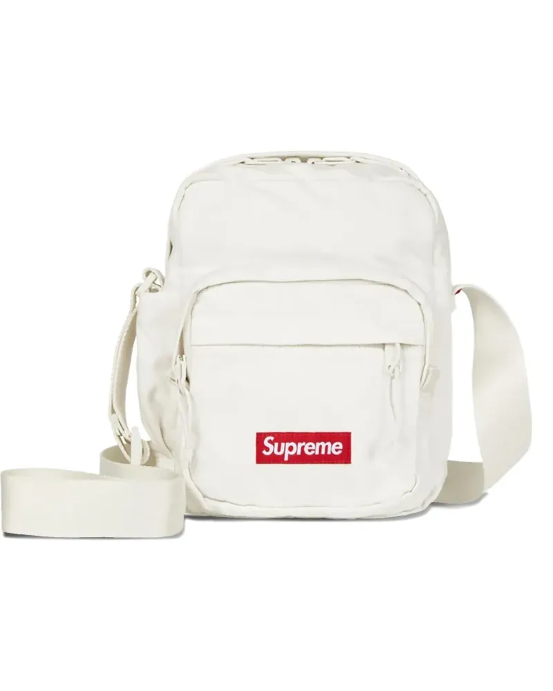 Supreme Being White" Umhängetasche aus Denim - Weiß Weiß