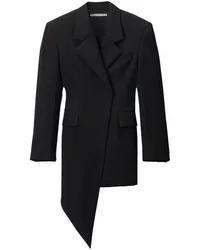 Alexander Wang Asymmetrisches Blazer-Minikleid aus Woll-Twill Schwarz