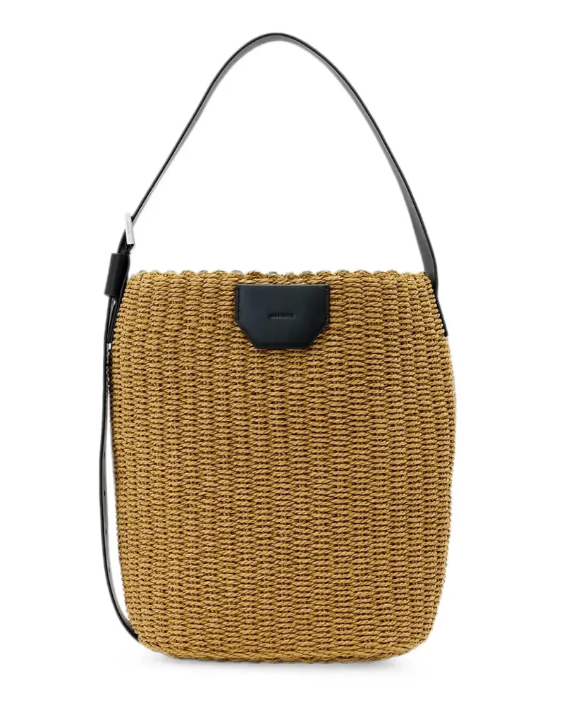 AllSaints Alba woven bucket bag - Nude Nude