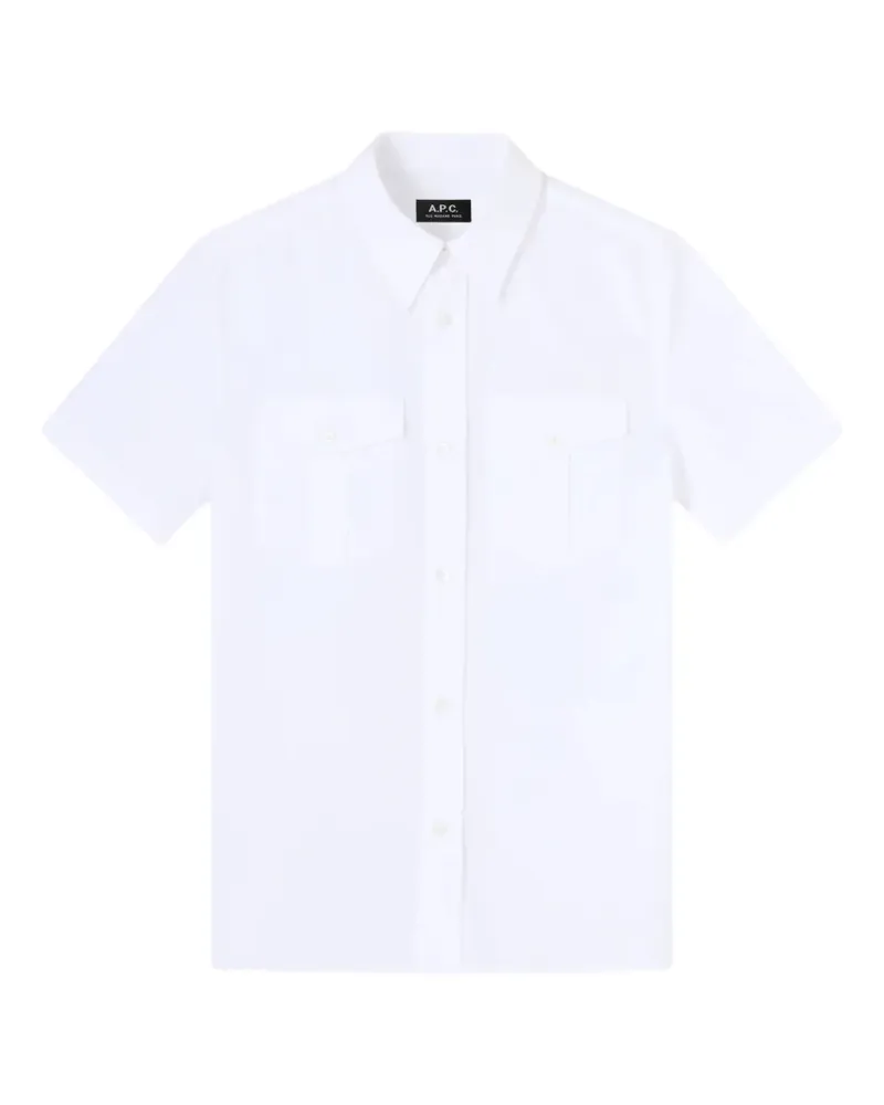A.P.C. Milesa short-sleeve flap-pocket shirt - Weiß Weiß