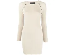 Kleid mit Zierknöpfen - Nude