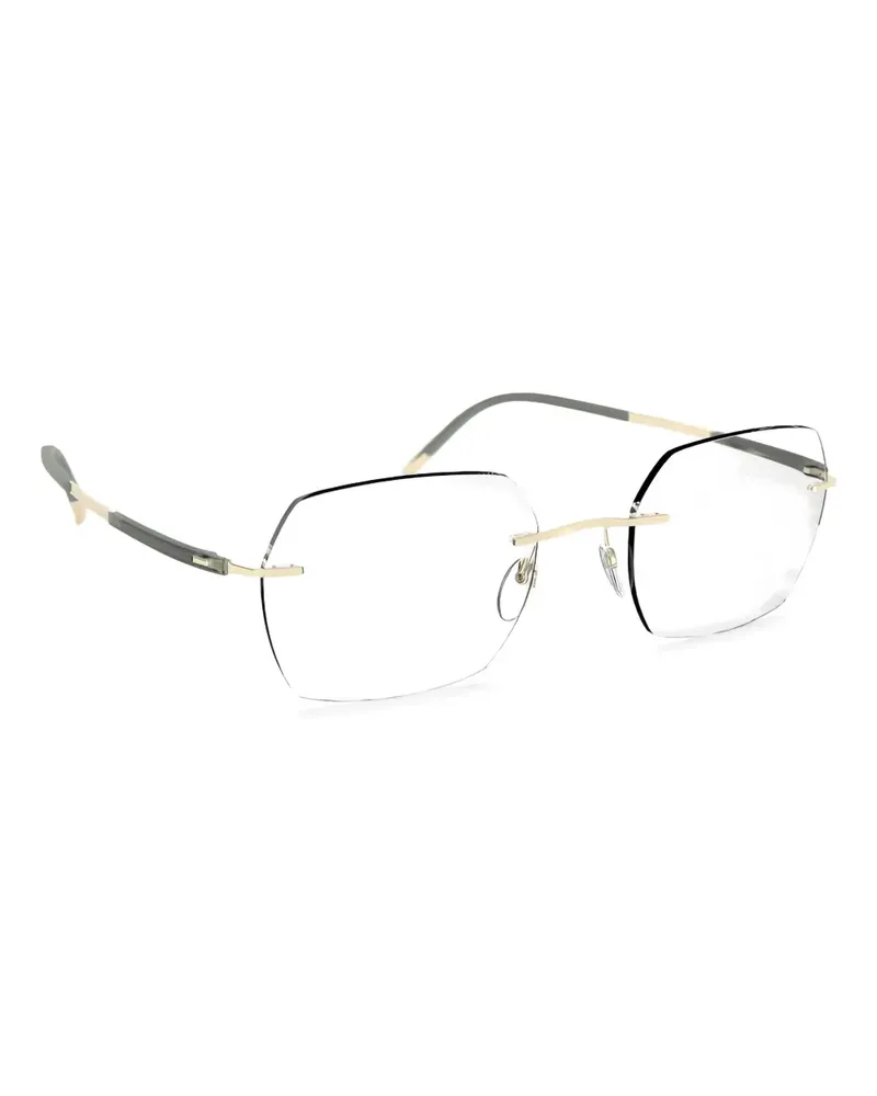 Silhouette geometric-frame glasses - Schwarz Schwarz