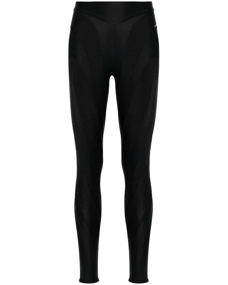 Thierry Mugler Spiral Leggings - Schwarz Schwarz