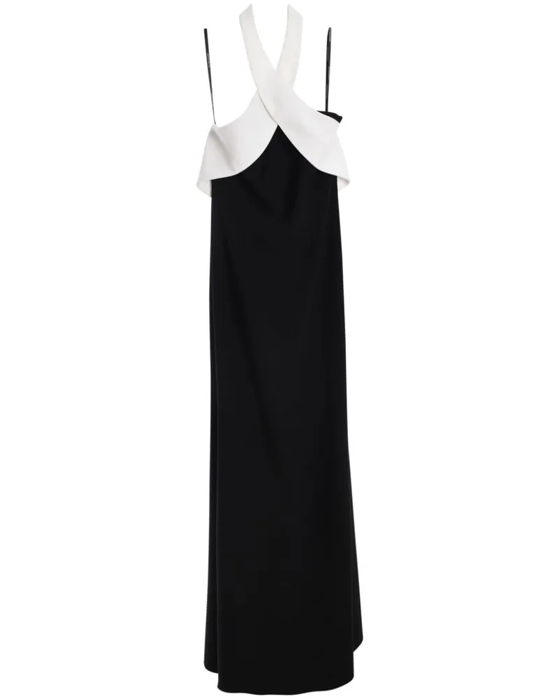 Roland Mouret Neckholder-Abendkleid - Schwarz Schwarz