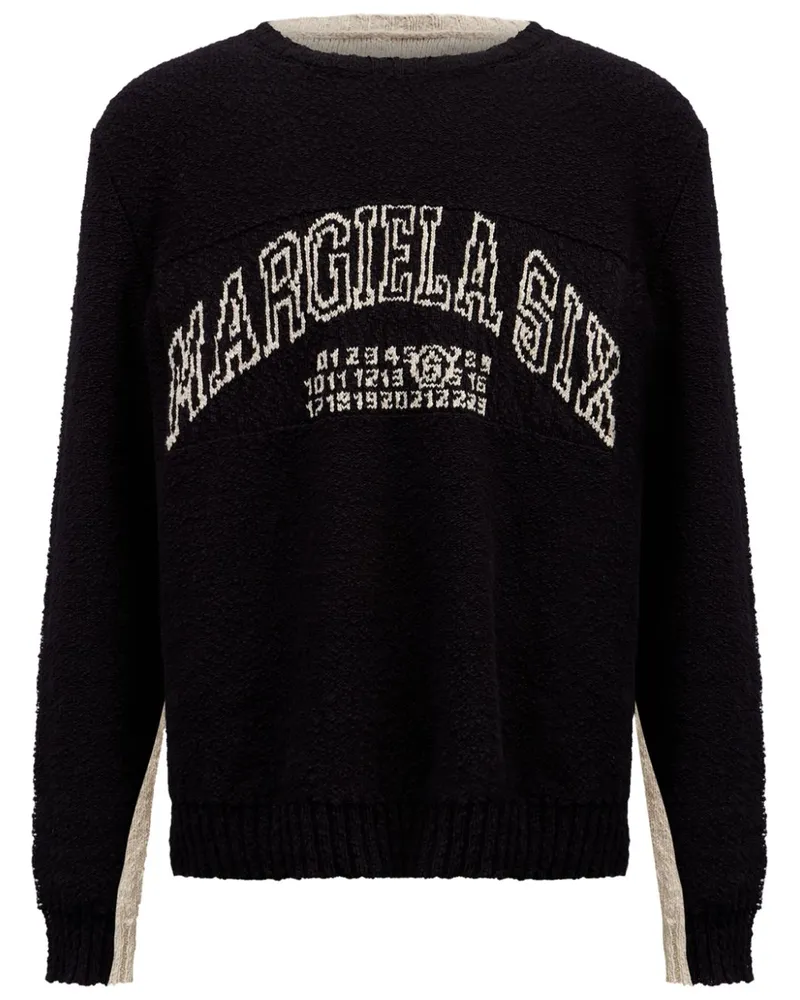 Maison Margiela Pullover mit Nummern-Motiv - Schwarz Schwarz