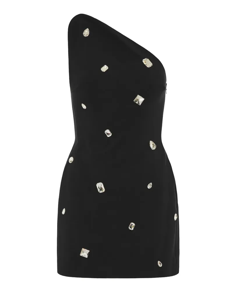 David Koma Kleid mit Kristallen - Schwarz Schwarz