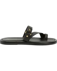 Giuseppe Zanotti Sandalen mit Logo-Schild Schwarz