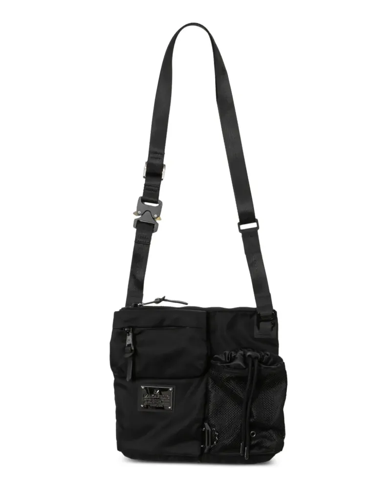 Makavelic Schultertasche mit mehreren Fächern - Schwarz Schwarz