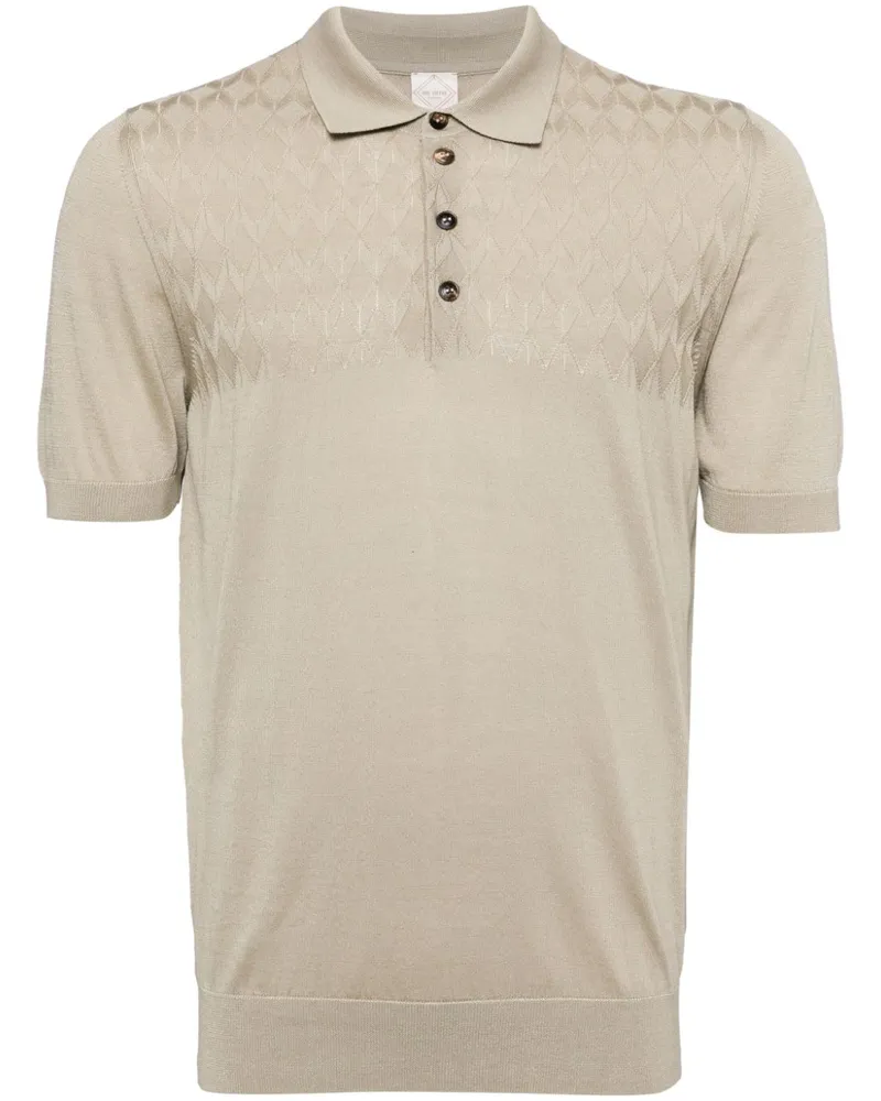 Pal Zileri Poloshirt in 3D-Strick Nude