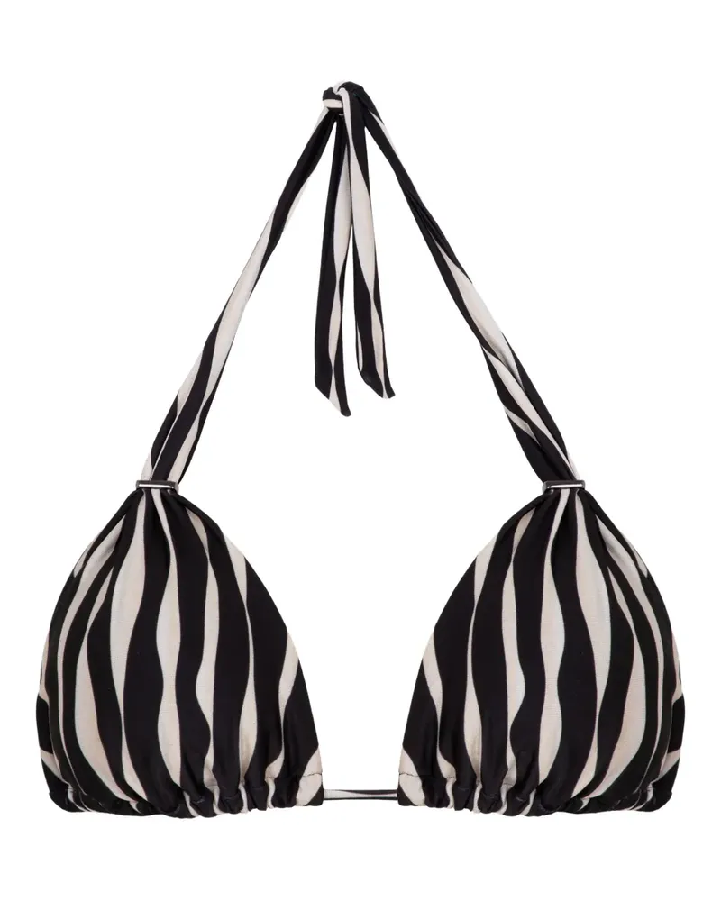 Lenny Niemeyer Bikinioberteil mit Zebra-Print - Schwarz Schwarz