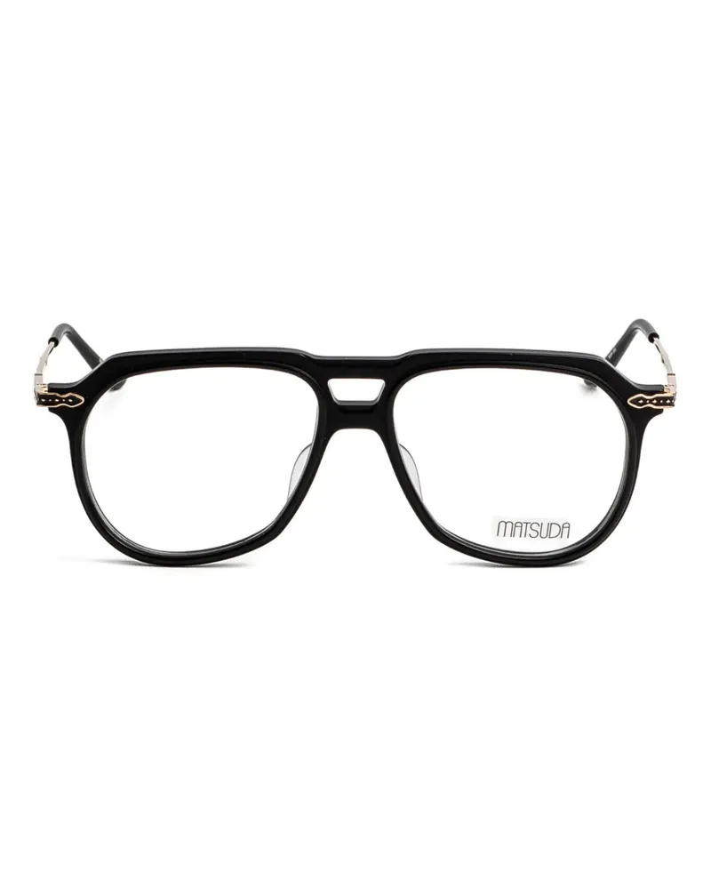 MATSUDA Browline Brille - Schwarz Schwarz