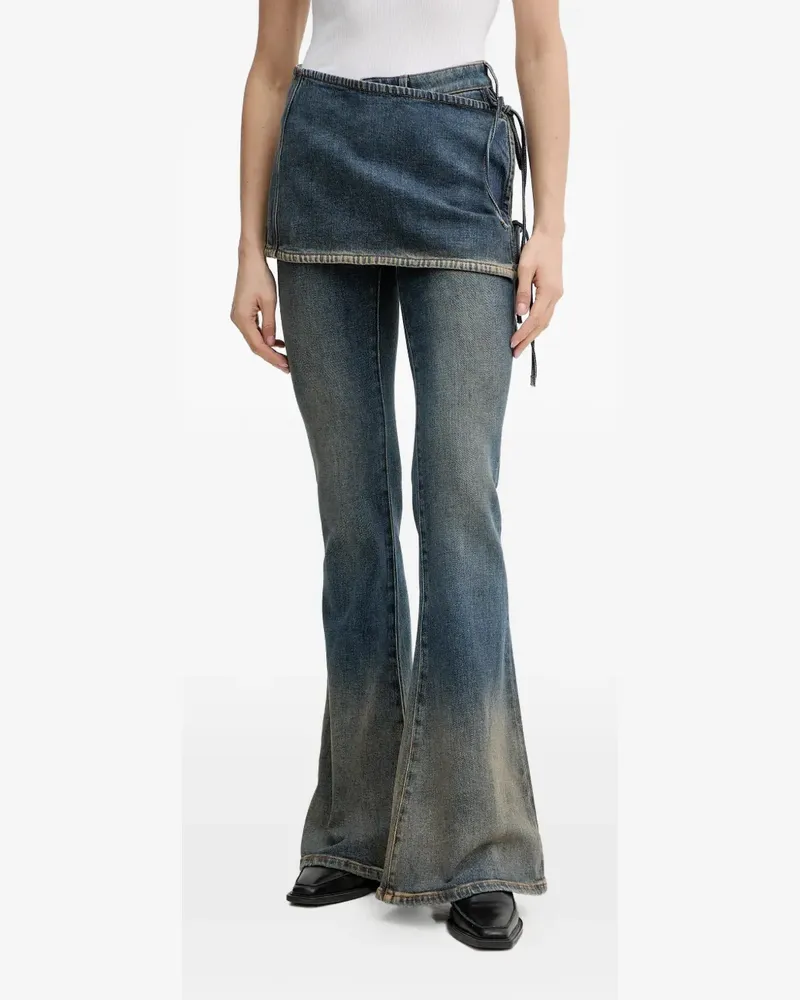 Miss Sixty Schlagjeans im Layering-Look - Blau Blau