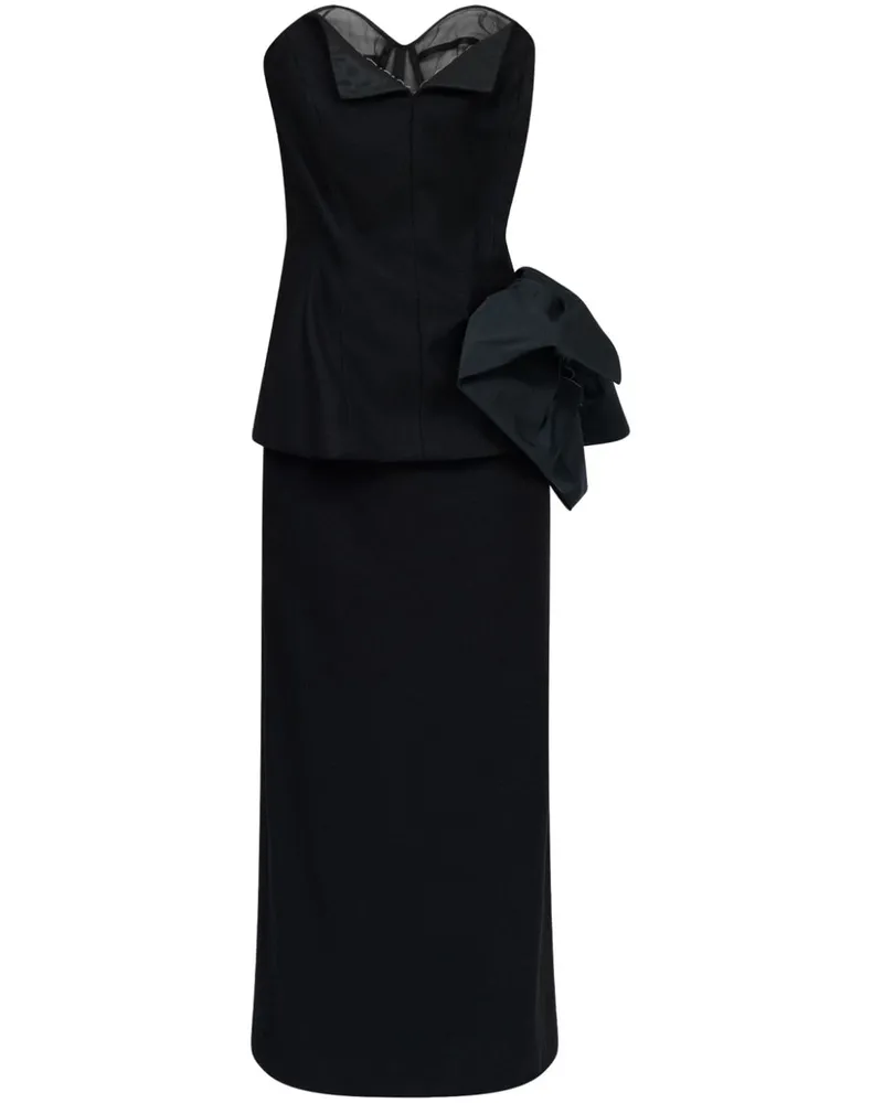 Maison Margiela Décortiqué Midikleid - Schwarz Schwarz