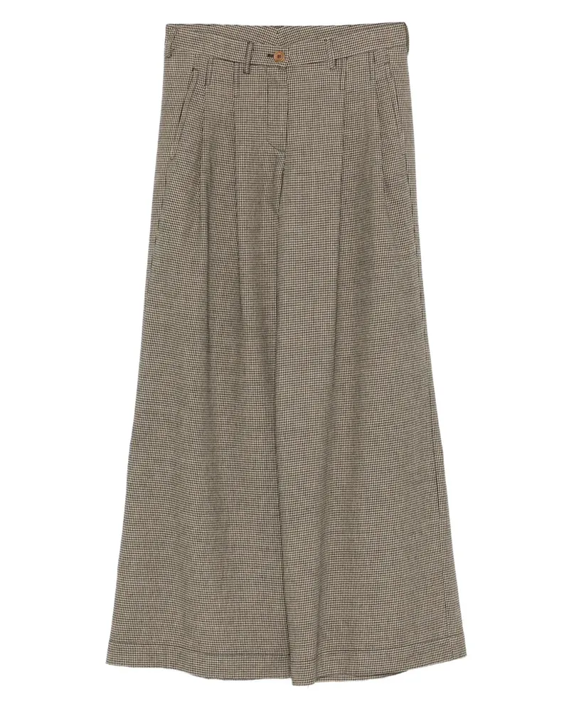 Jejia Hose mit Hahnentrittmuster - Braun Braun