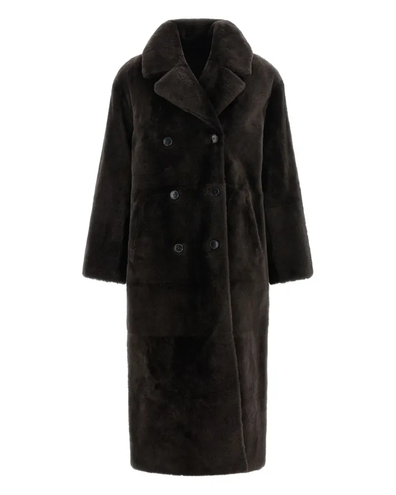 Yves Salomon shearling coat - Braun Braun