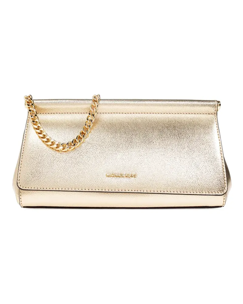 Michael Kors Mittelgroße Carmine Metallic-Schultertasche - Gold Gold