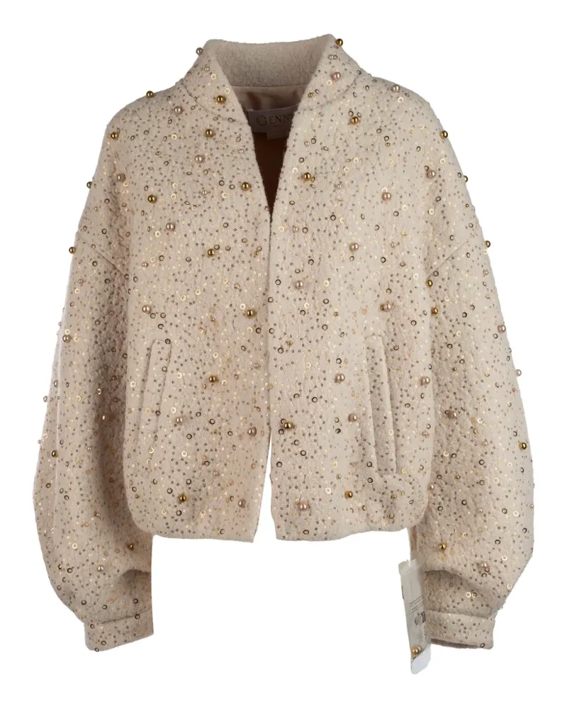 Genny Jacke mit Pailletten und Kunstperlen - Nude Nude
