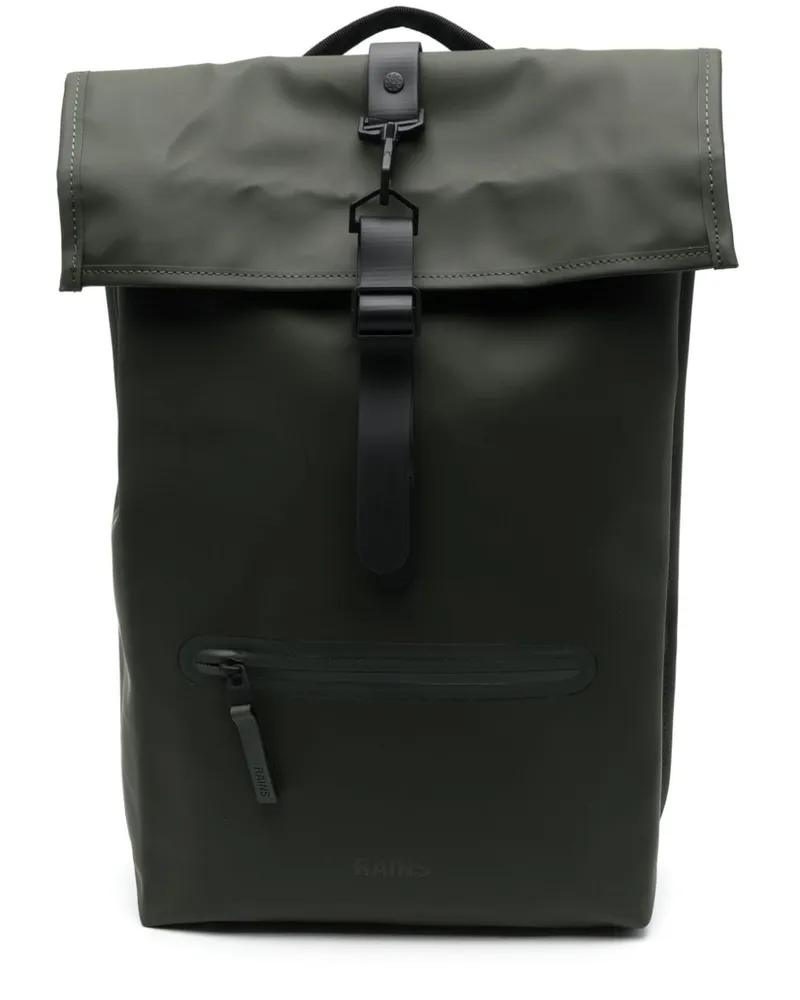 RAINS W3 Rucksack mit Klappe Grün