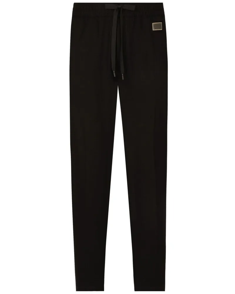 Dolce & Gabbana Hose mit Kordelzug - Schwarz Schwarz