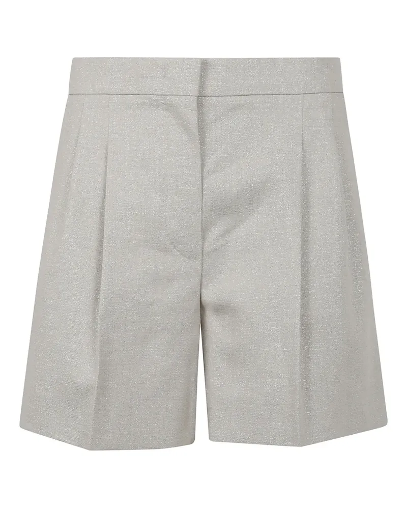 Max Mara Shorts mit Biesen - Silber Silber