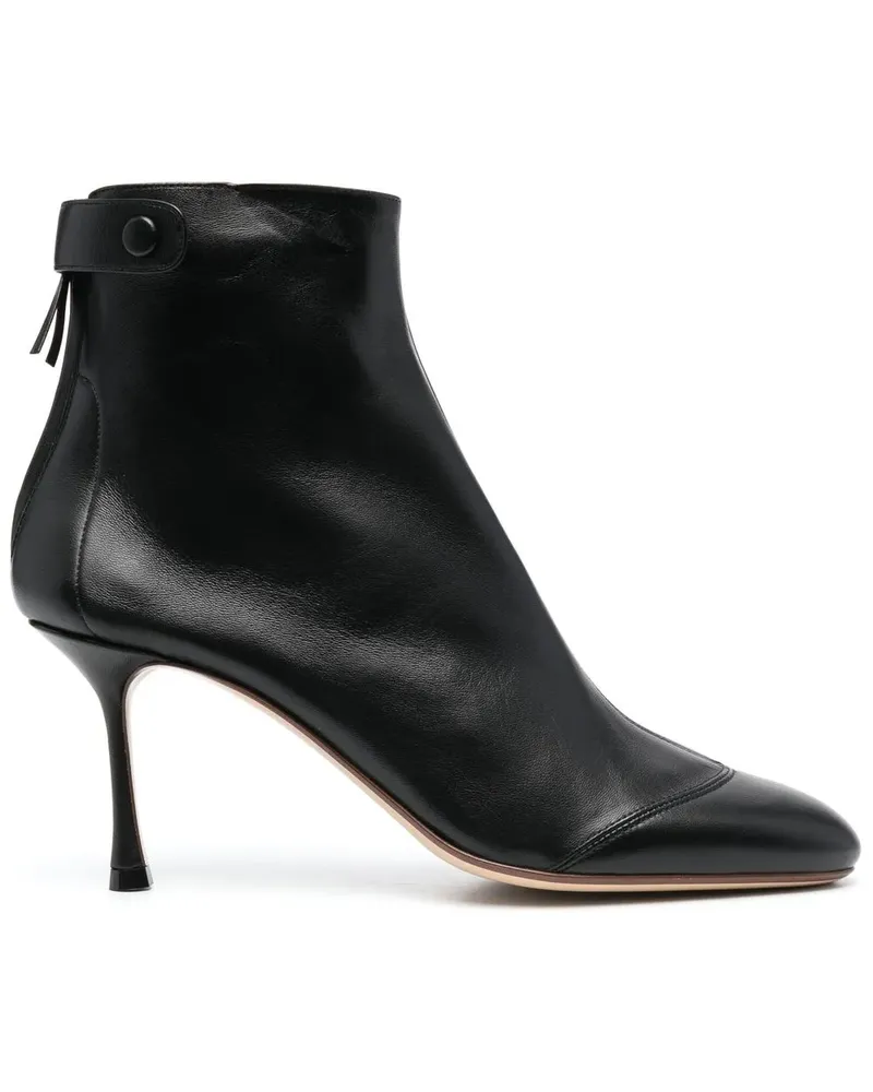 Francesco Russo Klassische Stiefeletten 80mm - Schwarz Schwarz
