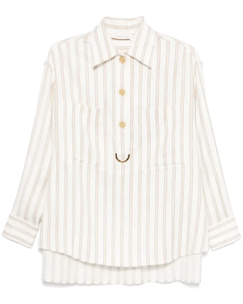 Zimmermann Gestreifte Bluse - Nude Nude