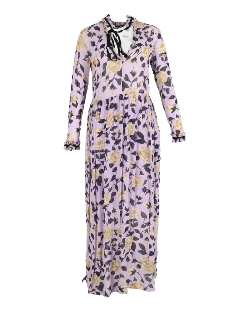 Ganni Carlton floral-print maxi dress - Violett Violett