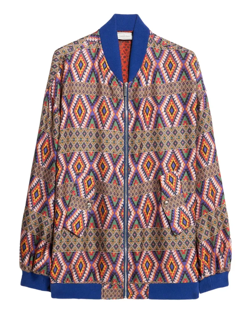 Pierre-Louis Mascia Geometrisch gemusterte Bomberjacke - Braun Braun