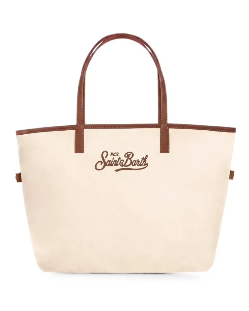 MC2 Saint Barth Saint Barth logo-embroidered tote bag - Nude Nude