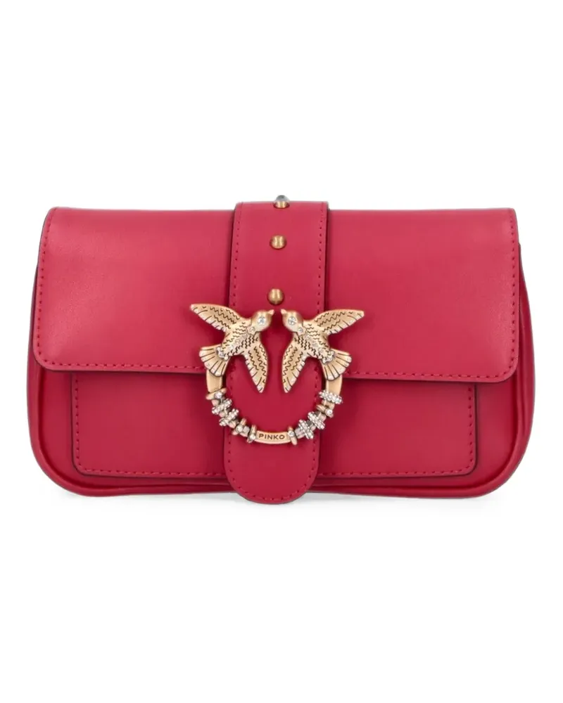 Pinko small Love Bag leather shoulder bag - Rot Rot