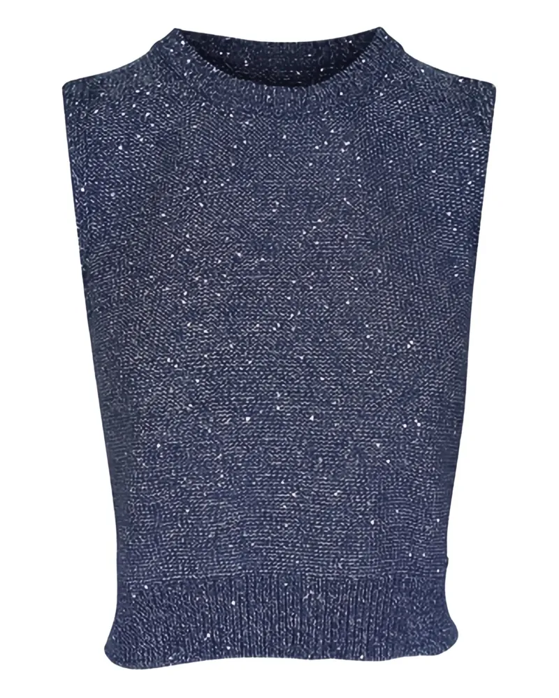 Akris sequin-embellished top - Blau Blau