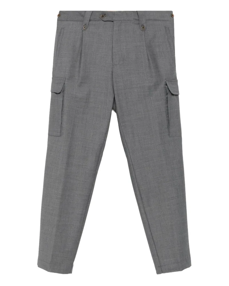 MYTHS cargo-pocket pleated pants - Grau Grau