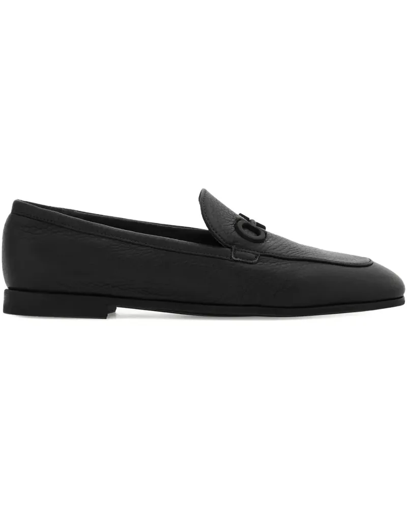 Ferragamo Gancini almond-toe loafers - Schwarz Schwarz