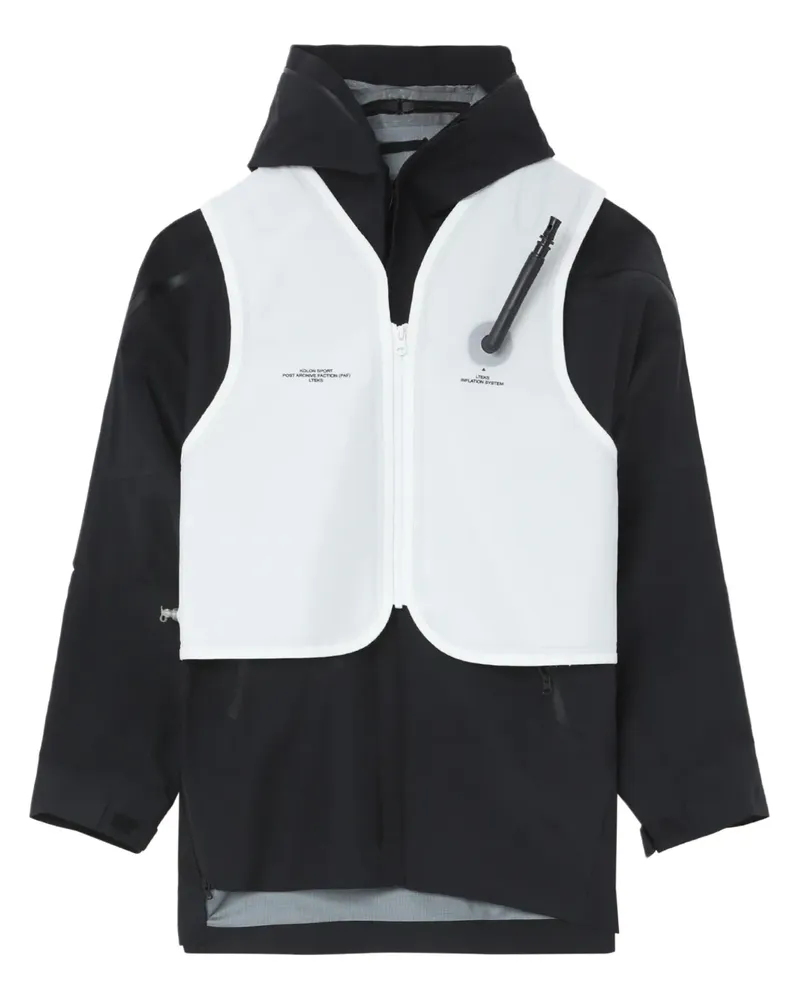 Post Archive Faction Lteks Kapuzenjacke - Schwarz Schwarz