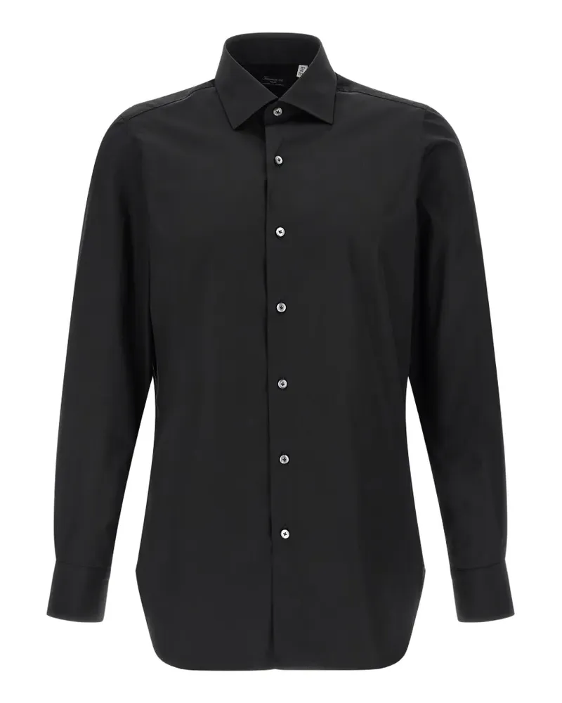 Finamore 1925 Napoli Hemd - Schwarz Schwarz
