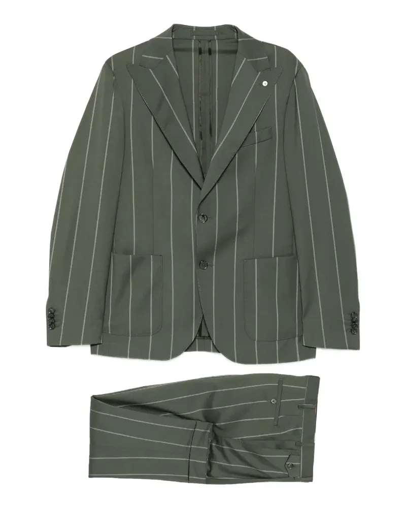 Luigi Bianchi Mantova pinstripe-pattern single-breasted suit - Grün Grün