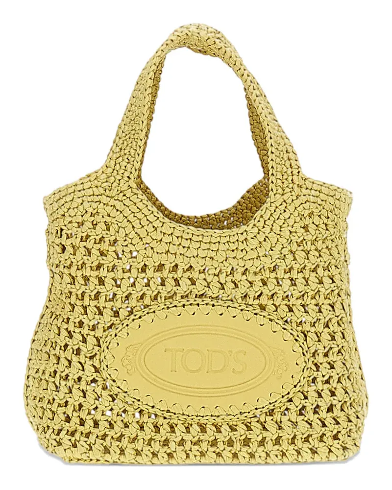 TOD'S logo-patch tote bag - Gelb Gelb