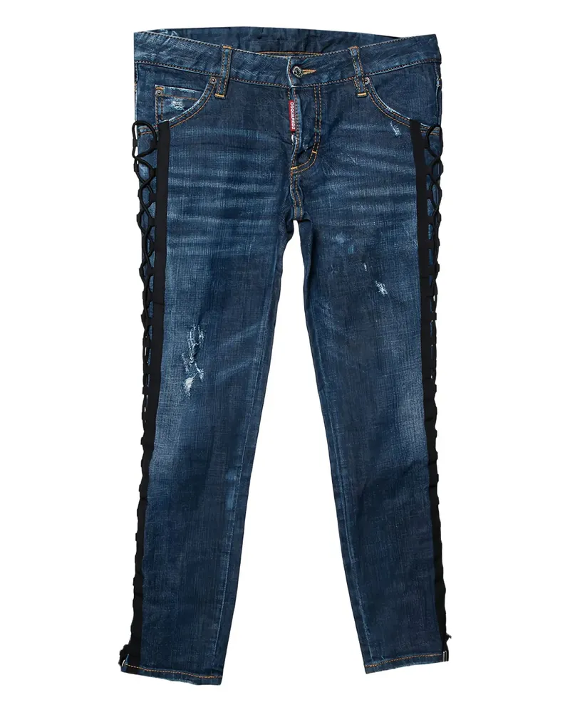 Dsquared2 Pre-owned Jeans mit Spitzendetail - Blau Blau