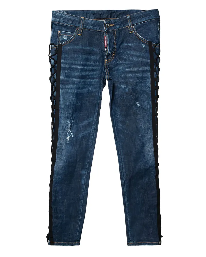Dsquared2 Pre-owned Jeans mit Spitzendetail - Blau Blau